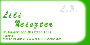 lili meiszter business card